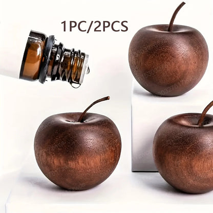 Natural Wood Apple Aroma Diffuser Car Home Office Tabletop Decor, Relaxing Scent Dispenser, Holiday Gift, Essential Oil Diffuser
