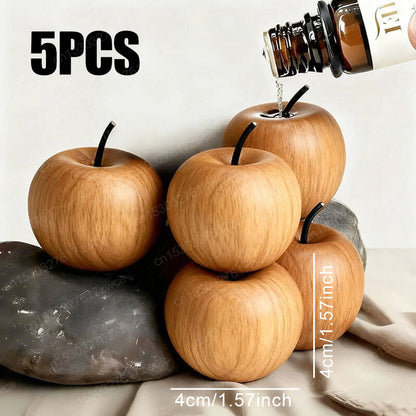 Natural Wood Apple Aroma Diffuser Car Home Office Tabletop Decor, Relaxing Scent Dispenser, Holiday Gift, Essential Oil Diffuser