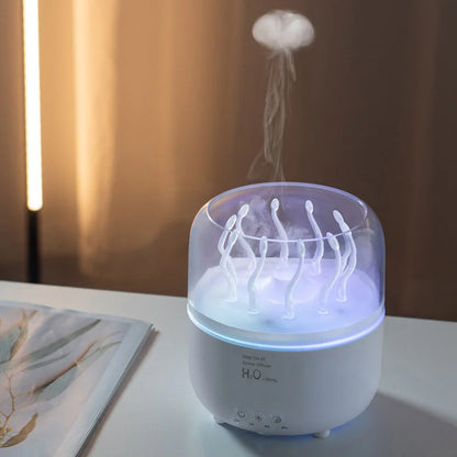 Rotating Jellyfish Aroma Diffuser Dancing Seaweed Mist Mode Smart Humidifier with Remote 7-Color LED Night Light for Home