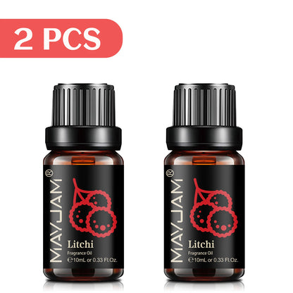MAYJAM Fruit Essential Oil 10ml Cherry Banana Papaya Grape Litchi Guava Kiwifruit Pear Fig Fragrance Oil for Diffuser Candle
