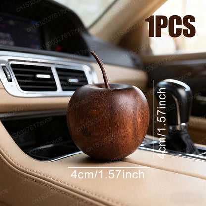 Natural Wood Apple Aroma Diffuser Car Home Office Tabletop Decor, Relaxing Scent Dispenser, Holiday Gift, Essential Oil Diffuser