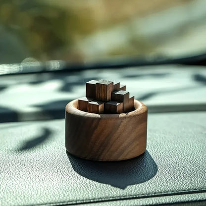 Creative Wooden Aromatherapy Diffuser with Essential Oil Container Home Decorative Stick Dispenser for Relaxing Atmosphere