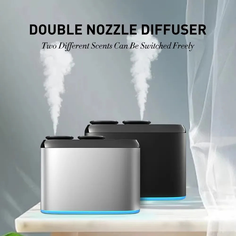 NAMSTE Dual Nozzle  Aroma Diffuser Smart Timer Electric Perfume Oil Diffuser Aluminum Scent Nebulizer Diffuser Air Humidifier