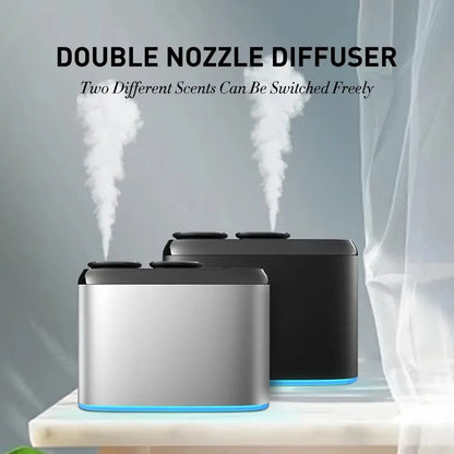 NAMSTE Dual Nozzle  Aroma Diffuser Smart Timer Electric Perfume Oil Diffuser Aluminum Scent Nebulizer Diffuser Air Humidifier
