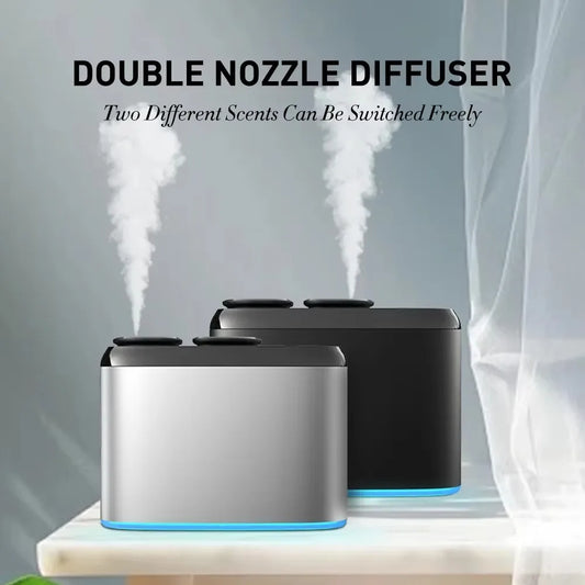 NAMSTE Dual Nozzle  Aroma Diffuser Smart Timer Electric Perfume Oil Diffuser Aluminum Scent Nebulizer Diffuser Air Humidifier