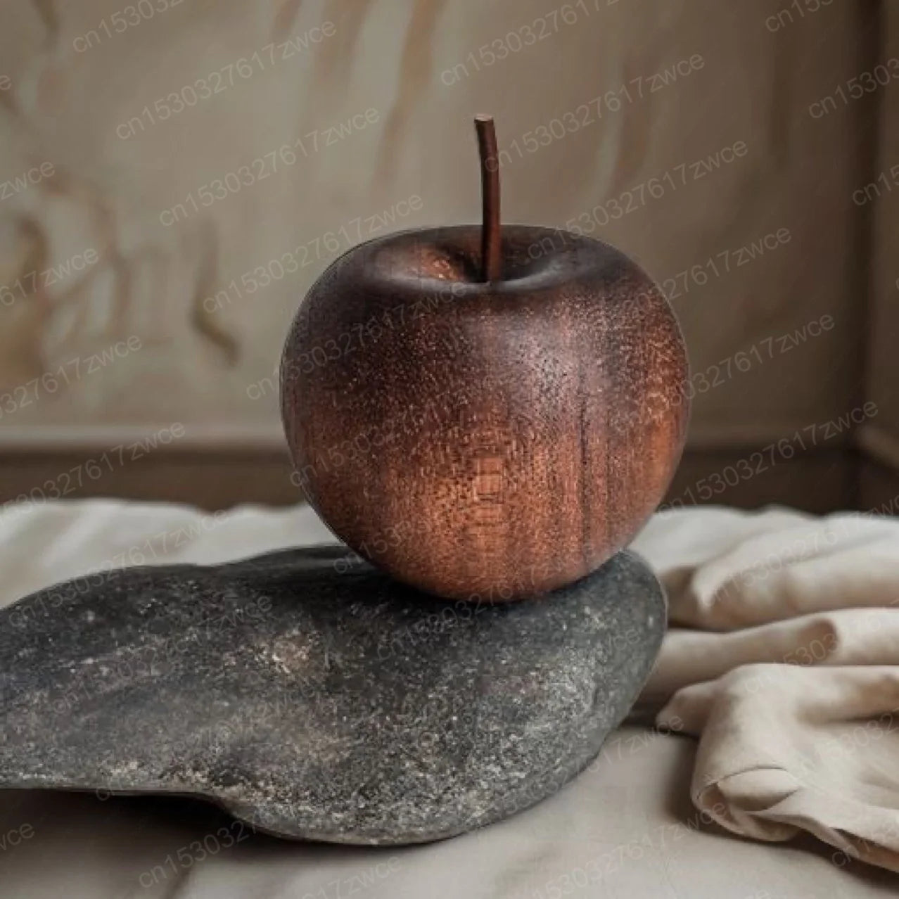 Natural Wood Apple Aroma Diffuser Car Home Office Tabletop Decor, Relaxing Scent Dispenser, Holiday Gift, Essential Oil Diffuser