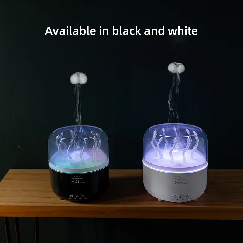 Rotating Jellyfish Aroma Diffuser Dancing Seaweed Mist Mode Smart Humidifier with Remote 7-Color LED Night Light for Home